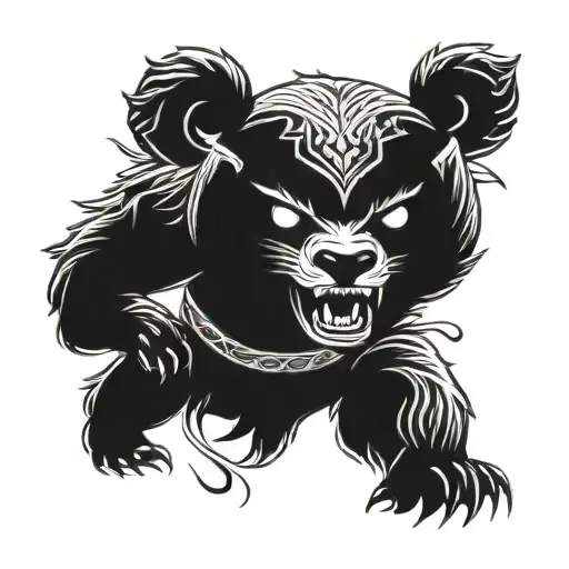 A Fierce Bear Warrior Inspired By Greek Mythology