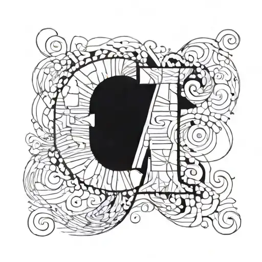 Abstract Design With The Letters Gh Pb And 222 Numbers