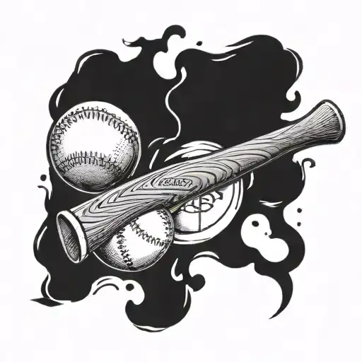 A Baseball Bat And Ball Morphing Into A Religious Symbol With A Motivational Message Underneath