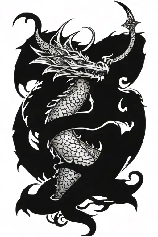 Dragon With Excalibur