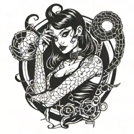 Cyber Siligism Goth Pin Up Girl