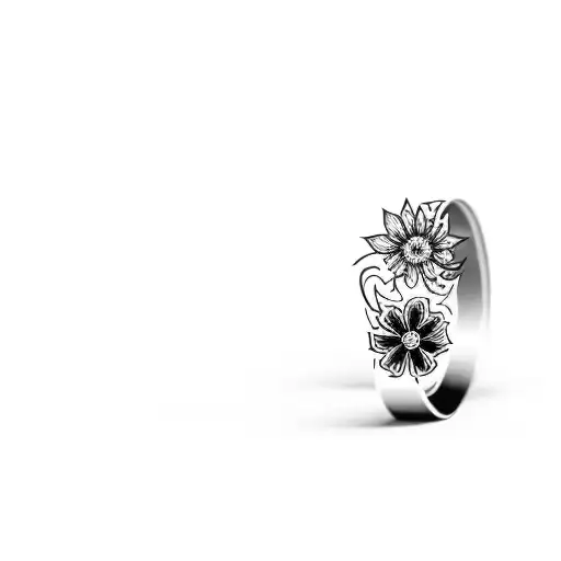 A Ring With Flowers On It