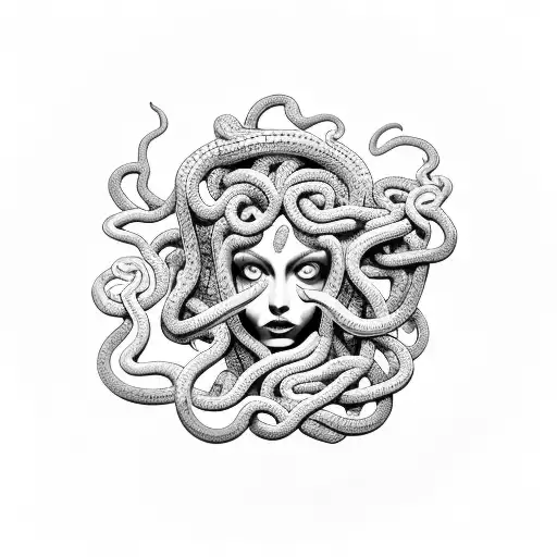 Medusa With Snakes Facing Forward