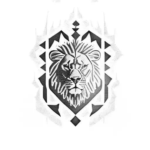 Symbol Of Kurdistan's Flag With A Lion Silhouette Incorporated