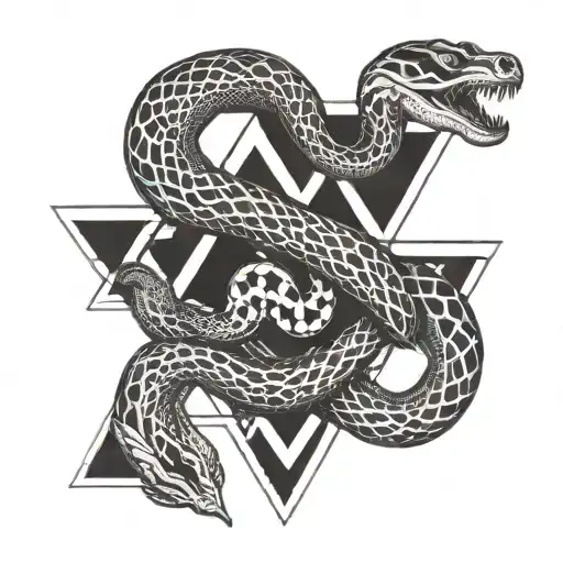 Snake Around Triangle Symbol