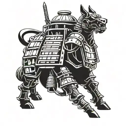 Combine Iconic Landmarks Of Los Angeles With Traditional Japanese Samurai Armor Elements