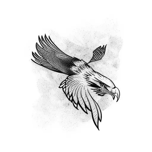 Native Girl And Eagle