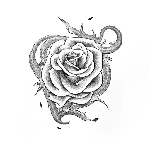 4 Dragons Hidden In A Vine Of Roses