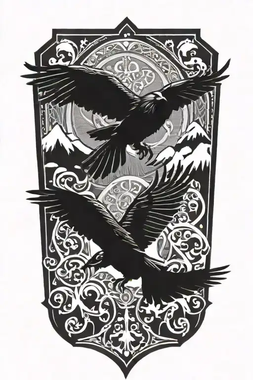 Nordic Signs And Ravens