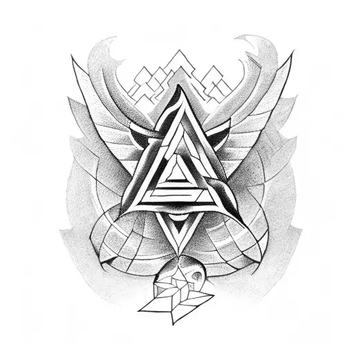 Valknut With Crow
