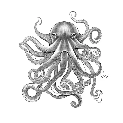 Octopus Wrapped Around Sea Mine