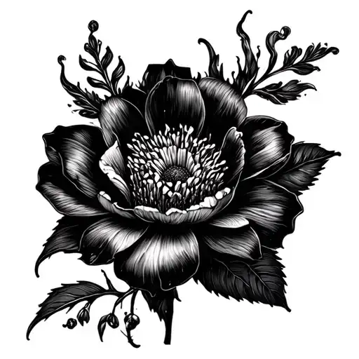 Flower Composition That Takes Fire Feminine And Fine Tattoo Pas Trop D'encre