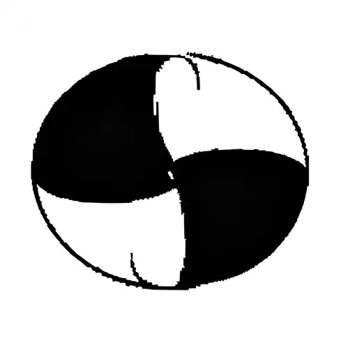 A Black And White Circle With A White Circle In The Middle