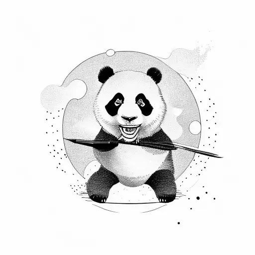 A Panda Doing A High Kick