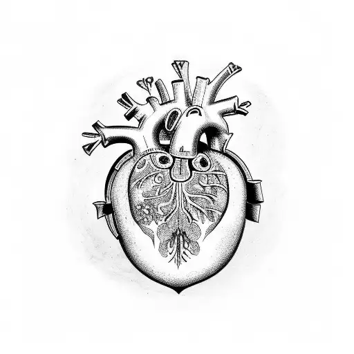 Anatomical Heart With Hindu Mandala