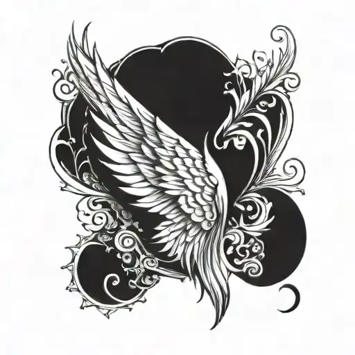 Wing Blackwork Pattern