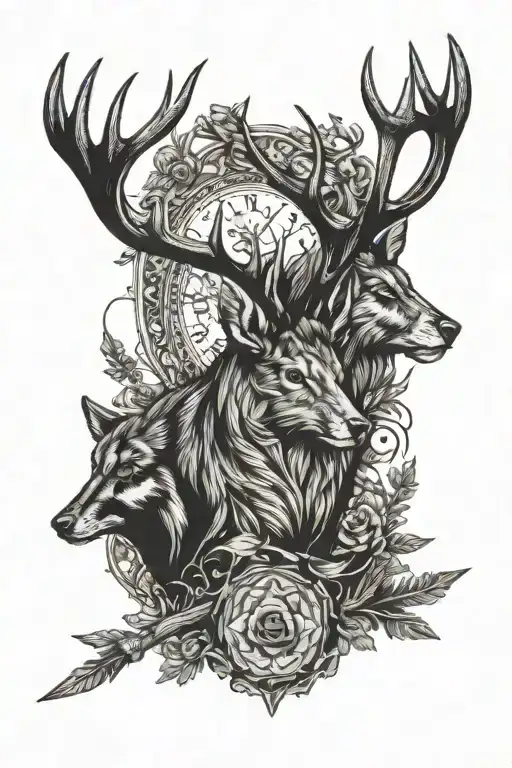 Hunting Inspired Tattoo Design