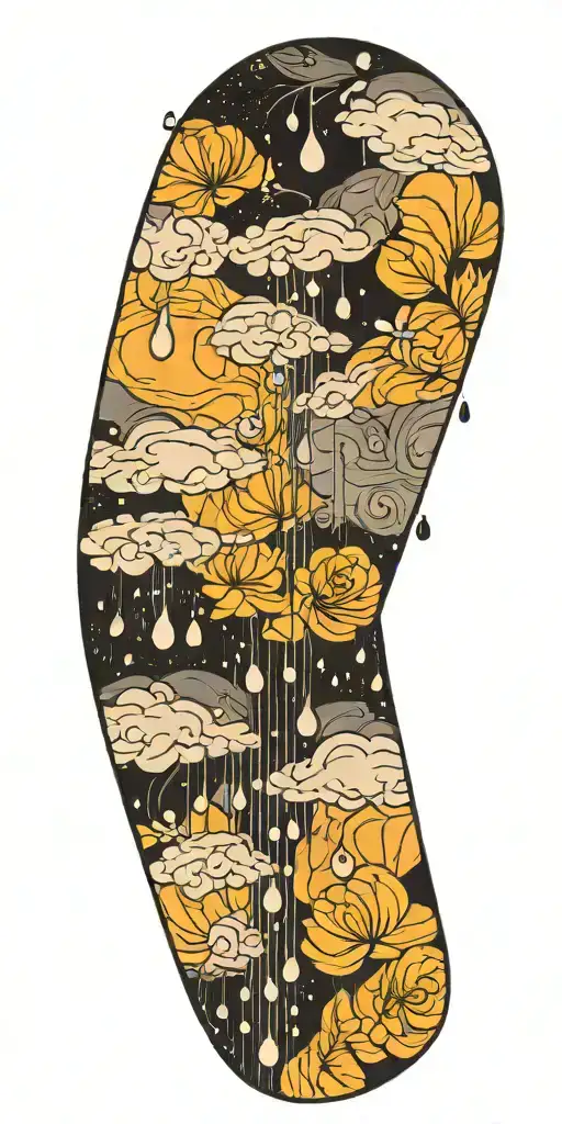 Rain Drops With Tornado