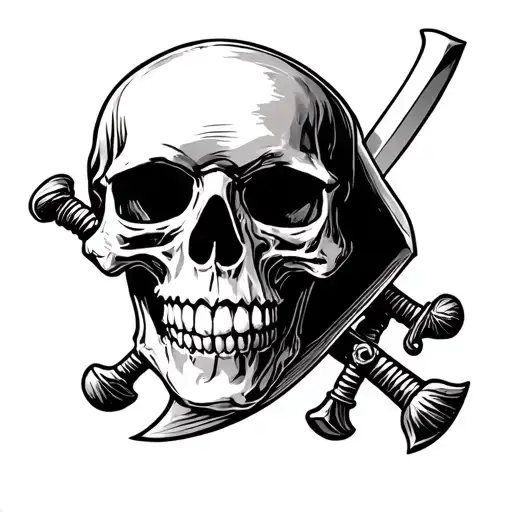 Pirate Skull With Swords Crossed