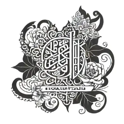 Arabic Caligraphy Saying Girls Mother