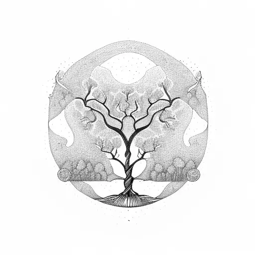 Tree Of Life Inside Ouroboros