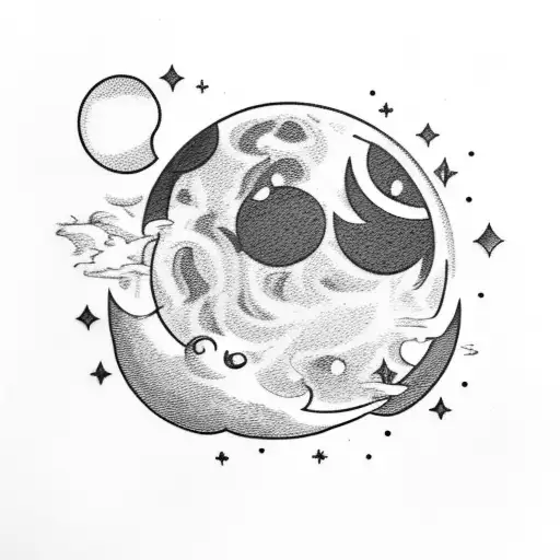 The Moon With Smoke And Fish