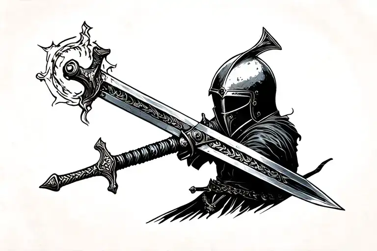 Sword Throw In Helmet