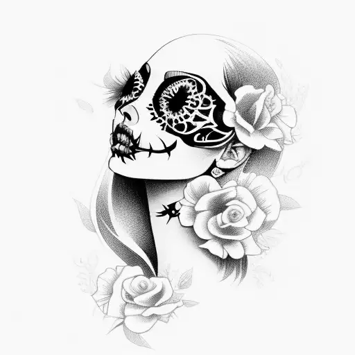 A Portrait Of Beautyful Female Inspired By La Muerta