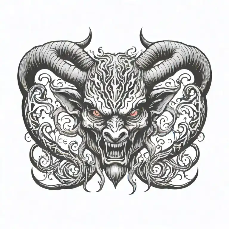 Evil Demon With Horns