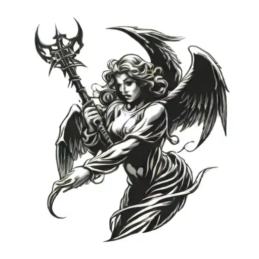 An Angel Holding Lightning