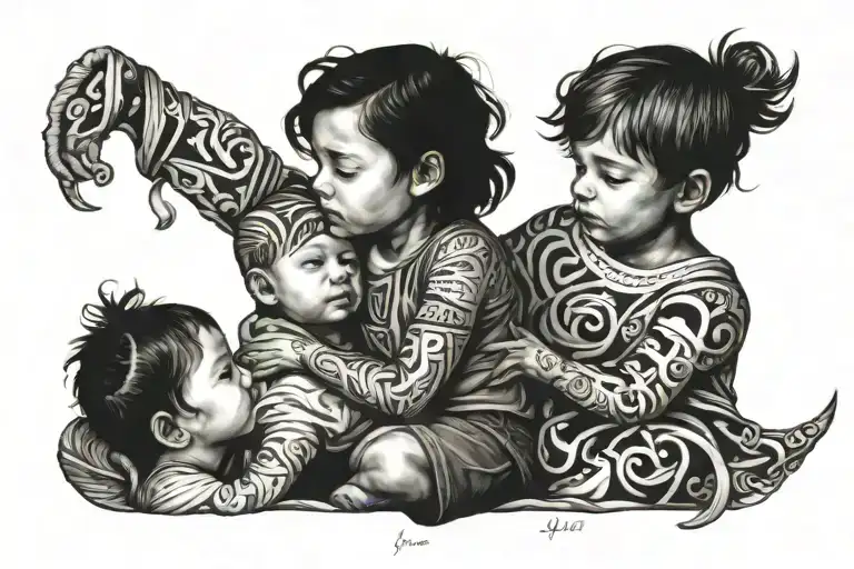 Children Names Wrapped Together