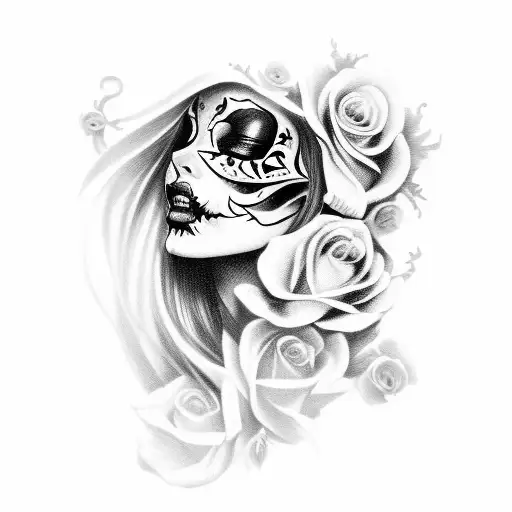 A Portrait Of Beautyful Female Inspired By La Muerta