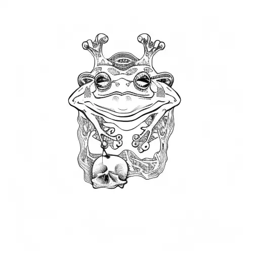 A Frog On A Skull