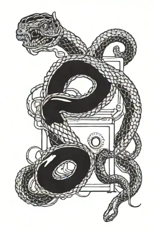 A Terrifying But Elegant Looking Washing Machine That With One Of Her Hoses Is Drowning A Snake