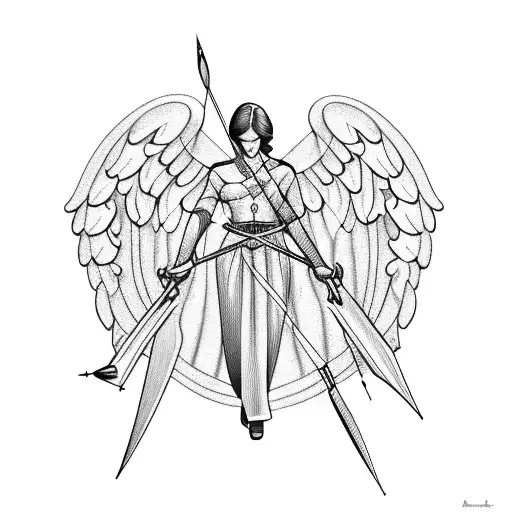 Angel With Bow And Arrow