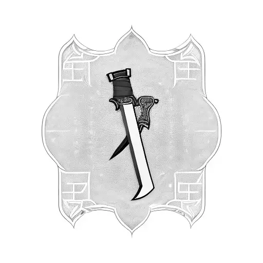 Turkish Sword With A Ribbon Going Through It To Put 5 Names In It