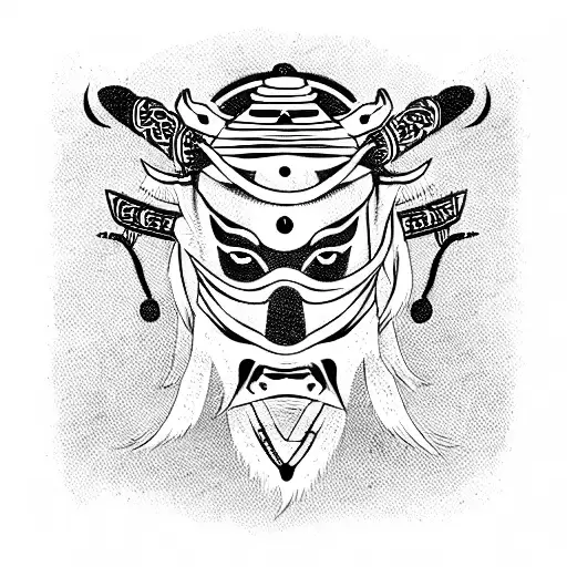 Samurai In Kitsune Mask