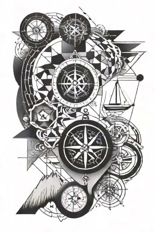 Geometric With One Compass Showing West Coast Swing