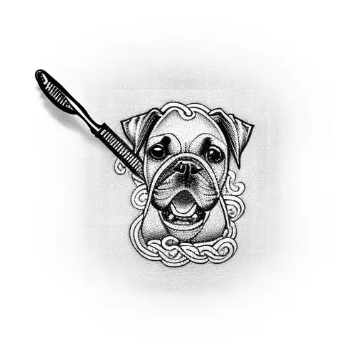 A Crochet Hook Forming The Shape Of A Dog