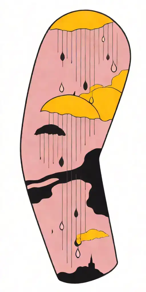 Rain Drops With Tornado