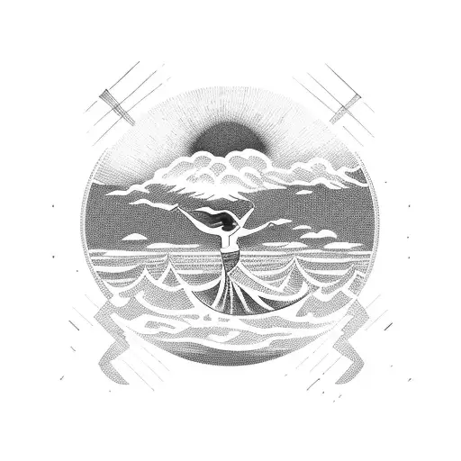 Maui Sunset With A Silhouette Of A Hula Dancer