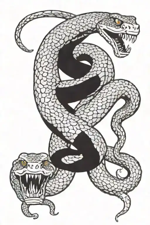 Snake Climbing The Torch