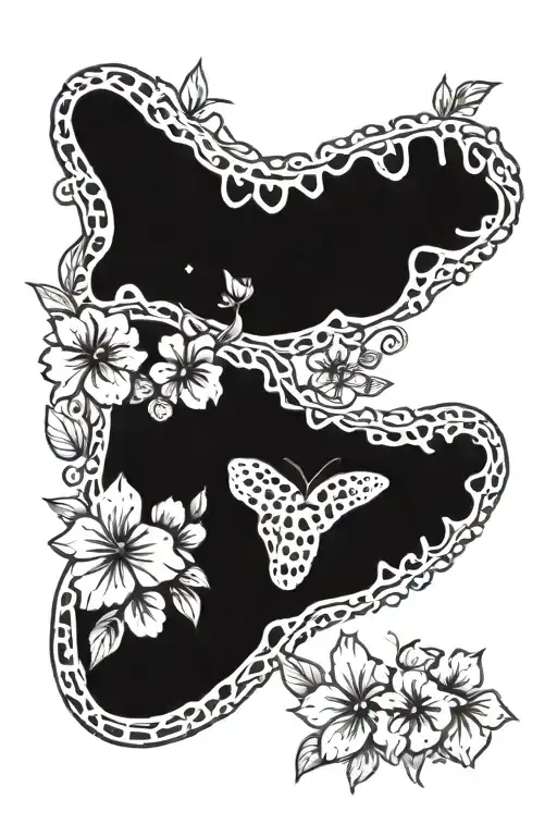 Baby Foot Print With Hawaiian Flowers And Leopard Print