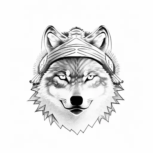 Lonely Warrior With Wolf Hat