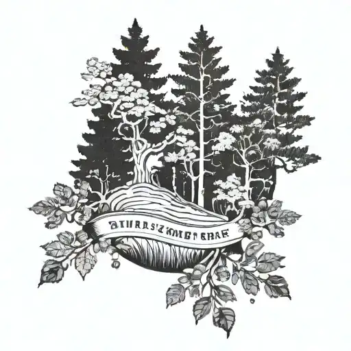 A Serene Forest Scene With A Quote About Wisdom Subtly Hidden In The Trees