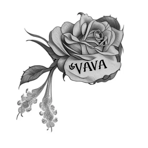 A Flower With The Word Vara Written On It