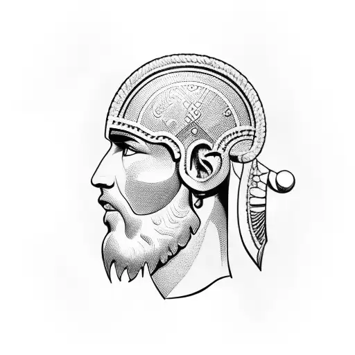 Roman Legionary Cutting Off A Head