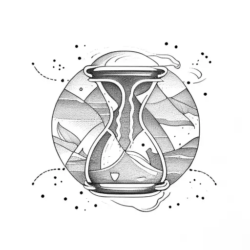 Hourglass With Broken Top