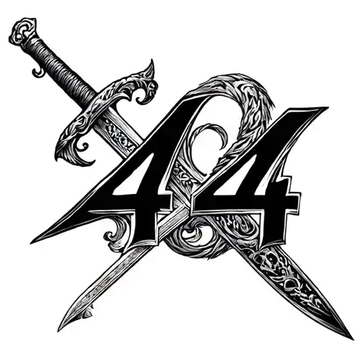 Sword With Number 444