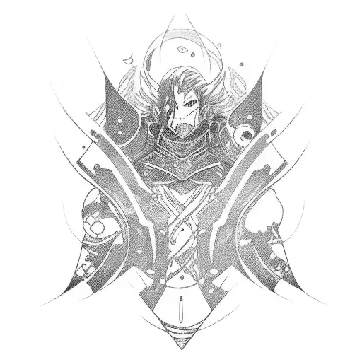 An Abstract Design Featuring The Elric Brothers Surrounded By Anime-inspired Elements